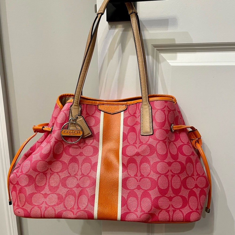 Pink and Orange 🍊 Coach Tote
